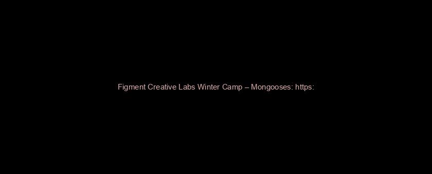Figment Creative Labs Winter Camp – Mongooses: https://t.co/ZNuDsAYaUc via @YouTube